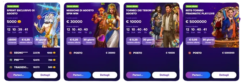 Tornei al Casinò online Stelario